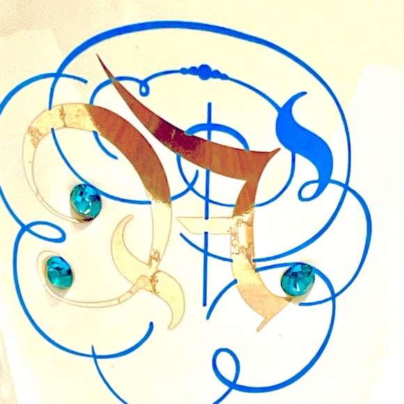 Disney Parks Coffee Mug Alice in Wonderland Blue Bejeweled Rhinestone *A* - Picture 2 of 5